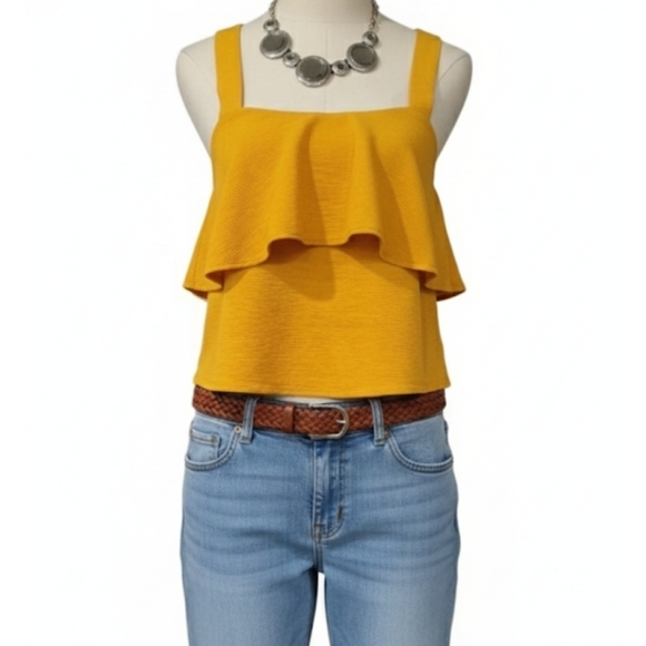Madewell Mustard Layered Tank Top - Picture 11 of 12